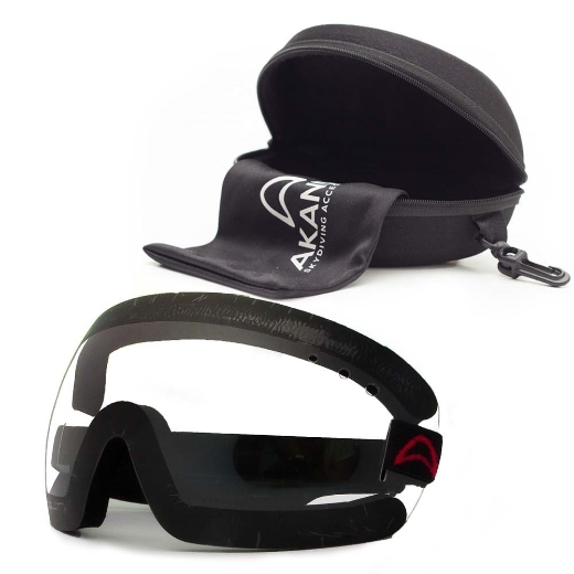 Akando Xtra Vision Goggles front view with distortion-free clear polycarbonate lens