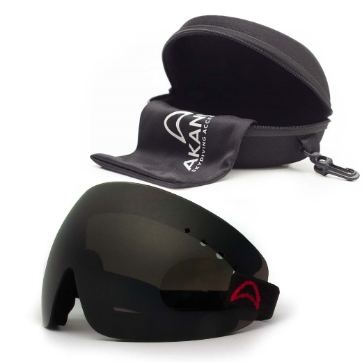 Akando Vision Goggles front view with dark polycarbonate lens