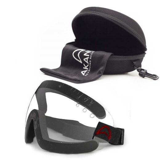 Akando Vision Goggles front view with clear polycarbonate lens